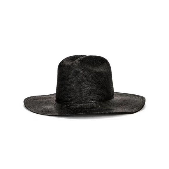Janessa Leone Vivian Hat Black Straw
